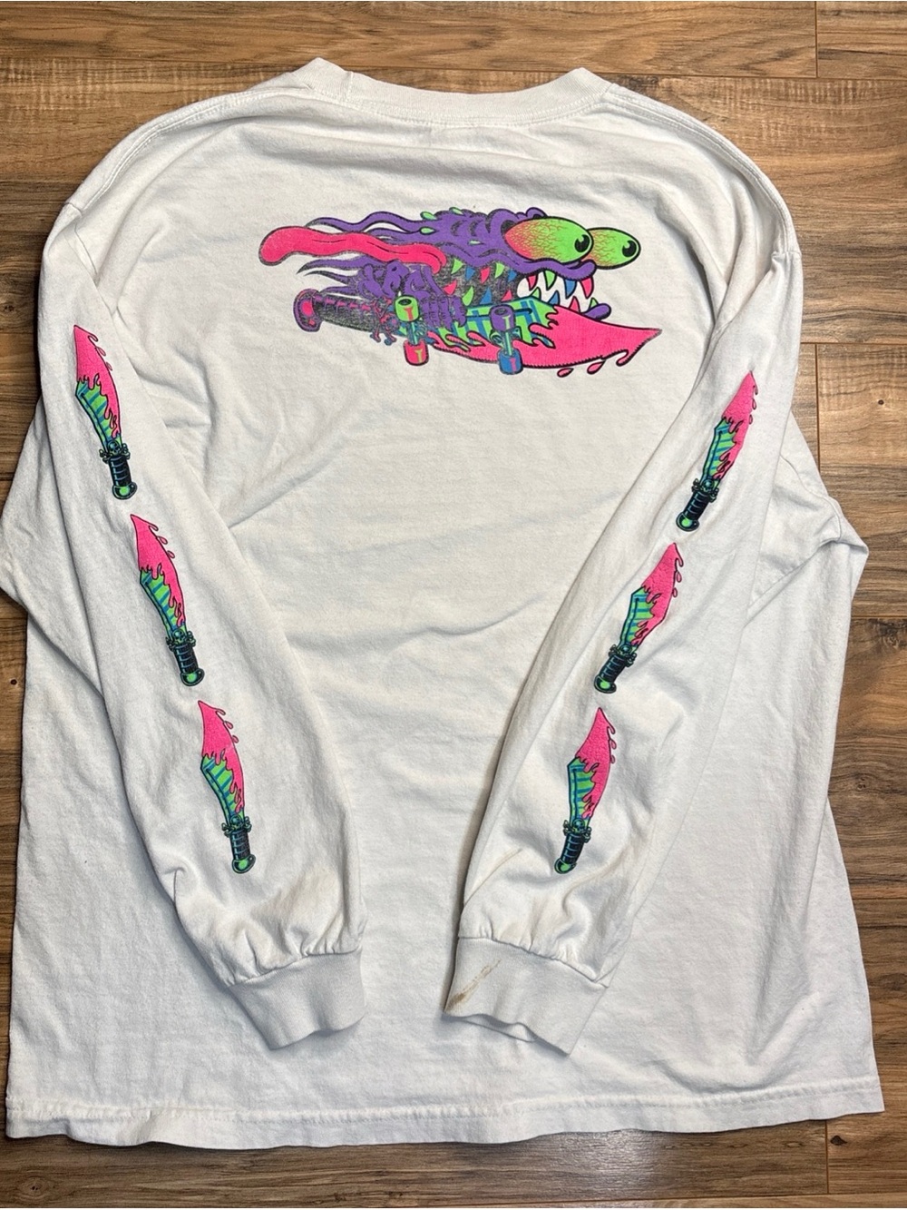 Santa Cruz Skateboards VTG Meek Slasher Long Sleeve T Shirt Men’s XL